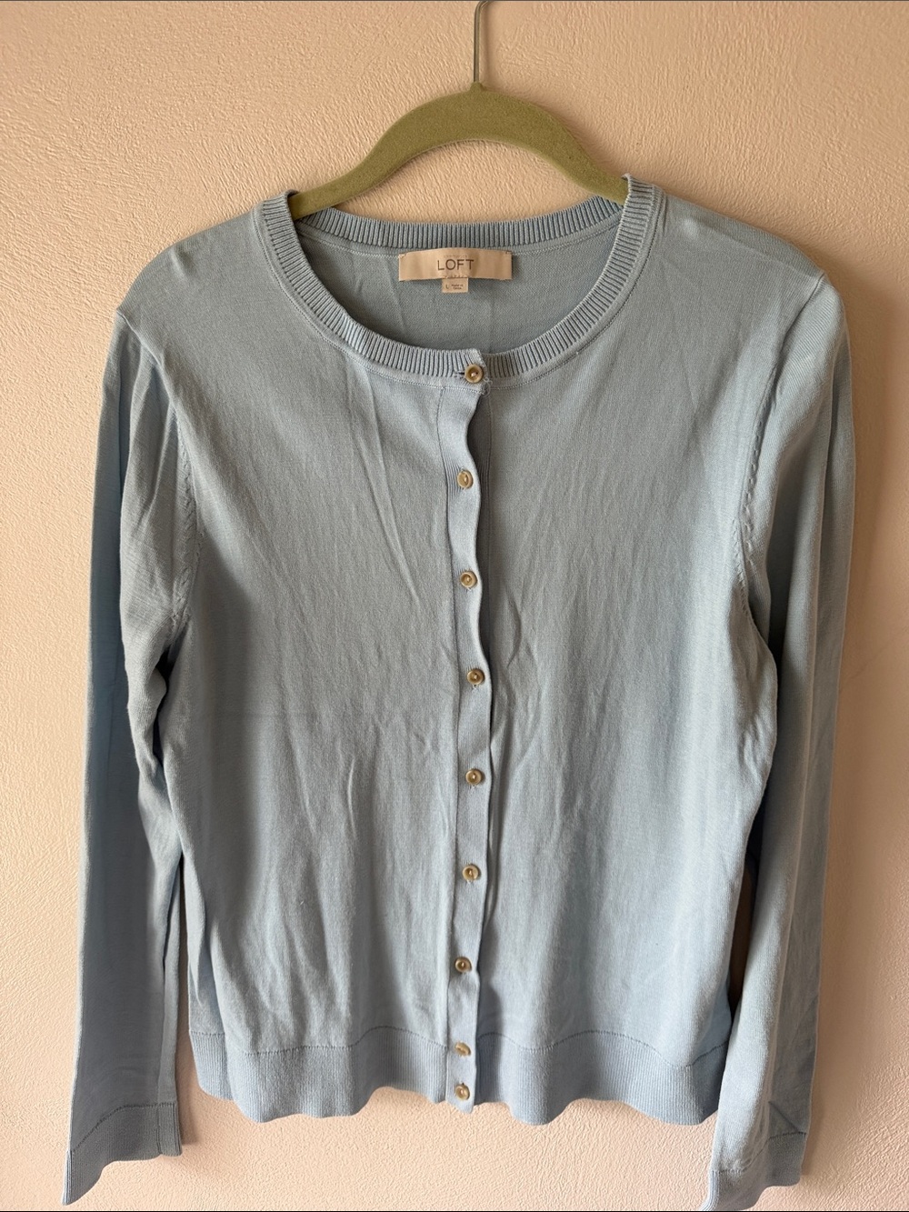 Loft women’s sweater
Size M 
Color powder blue